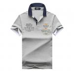 tee shirt polo ralph lauren homme lapel air force an crown embroidery gray